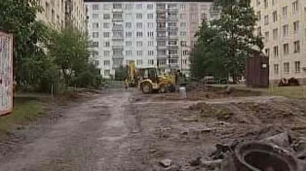 Stavba parkoviště v Plzni