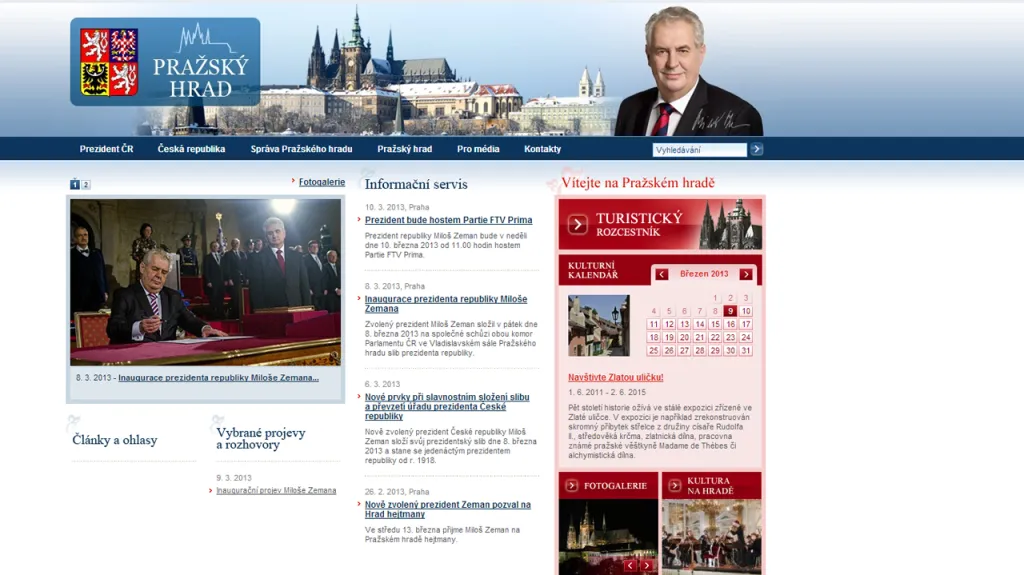 Internetové stránky Pražského hradu
