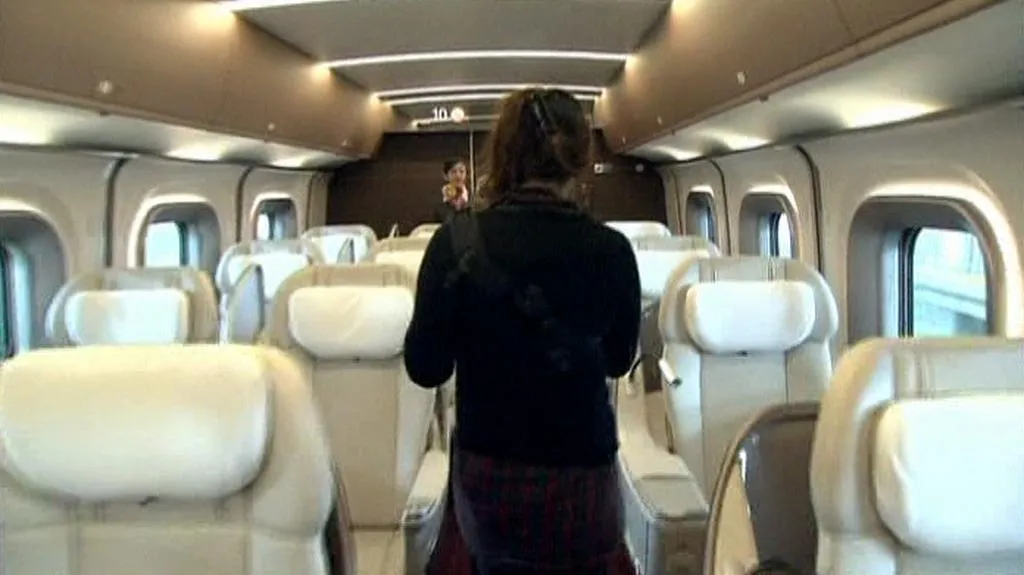 Interiér rychlovlaku