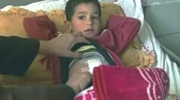 Zraněný chlapec v Gaze