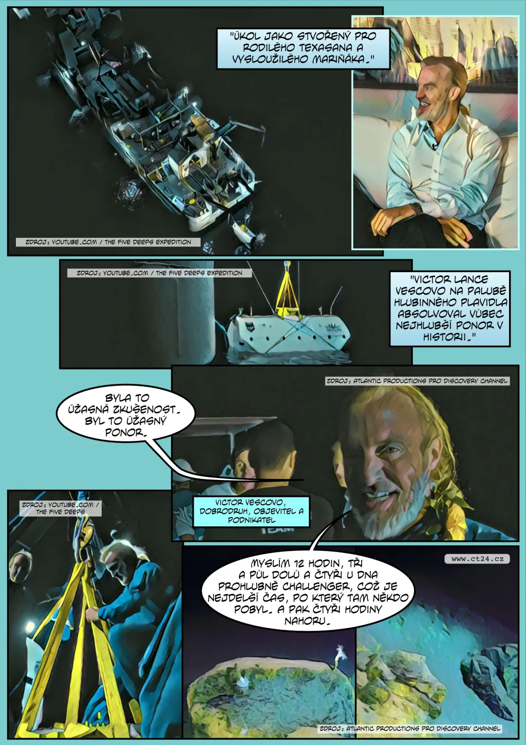 Komiks: Plasty jsou zamořená i nejhlubší místa oceánu