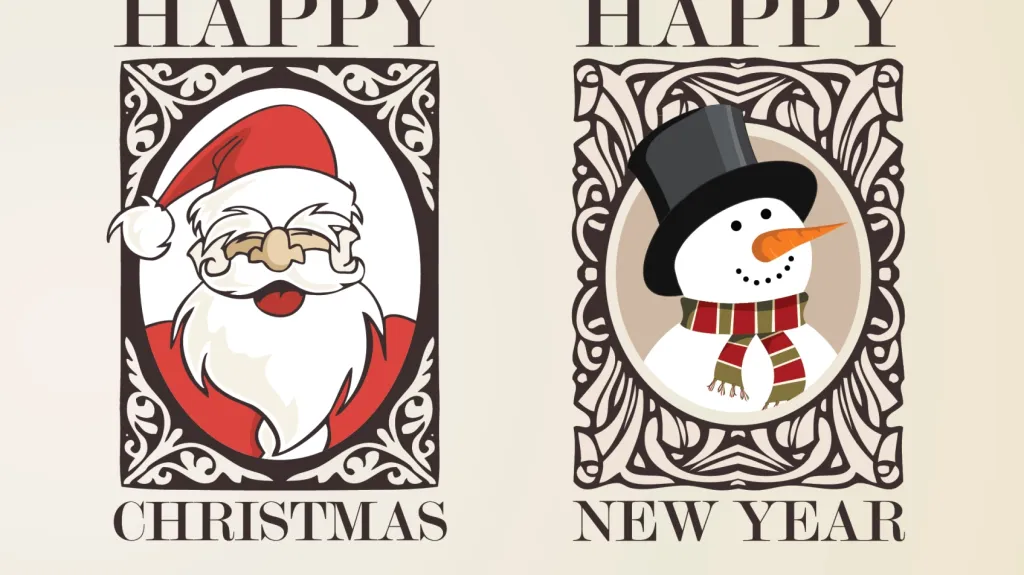 Santa Claus a sněhulák Frosty