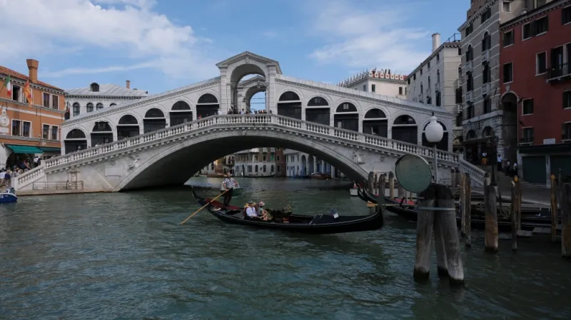 Nově zrekonstruovaný most Rialto