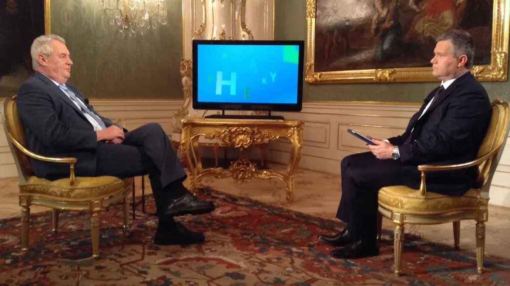 Prezident Miloš Zeman v Hyde Praku ČT24