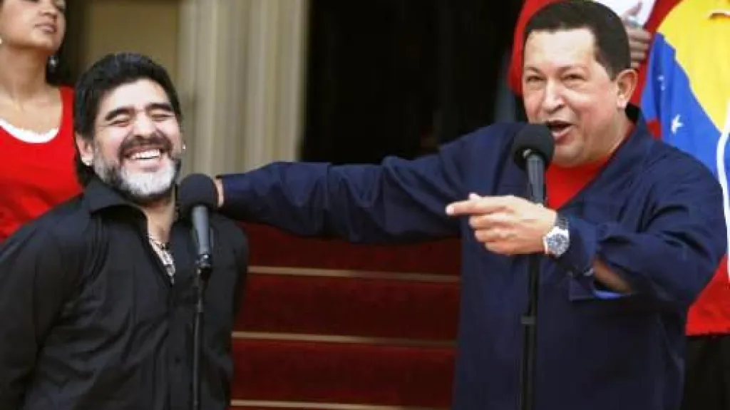 Diego Maradona a Hugo Chávez