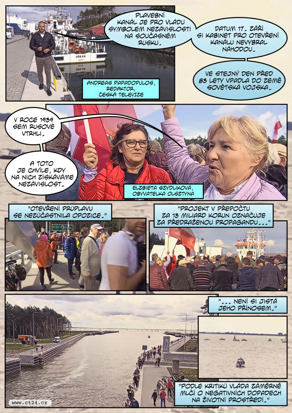 Nový plavební kanál spojuje Baltské moře a Viselský záliv, pro Polsko je to krok k nezávislosti na Moskvě