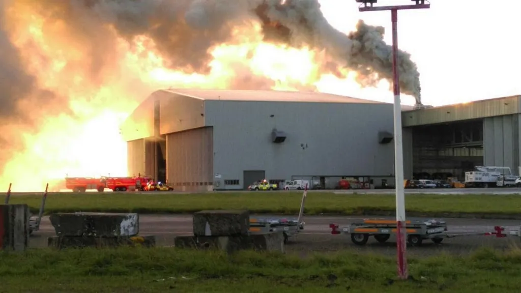 Požár na dublinském letišti