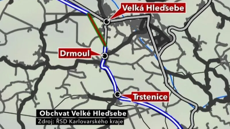 Obchvatu se dočkala jenom Velká Hleďsebe