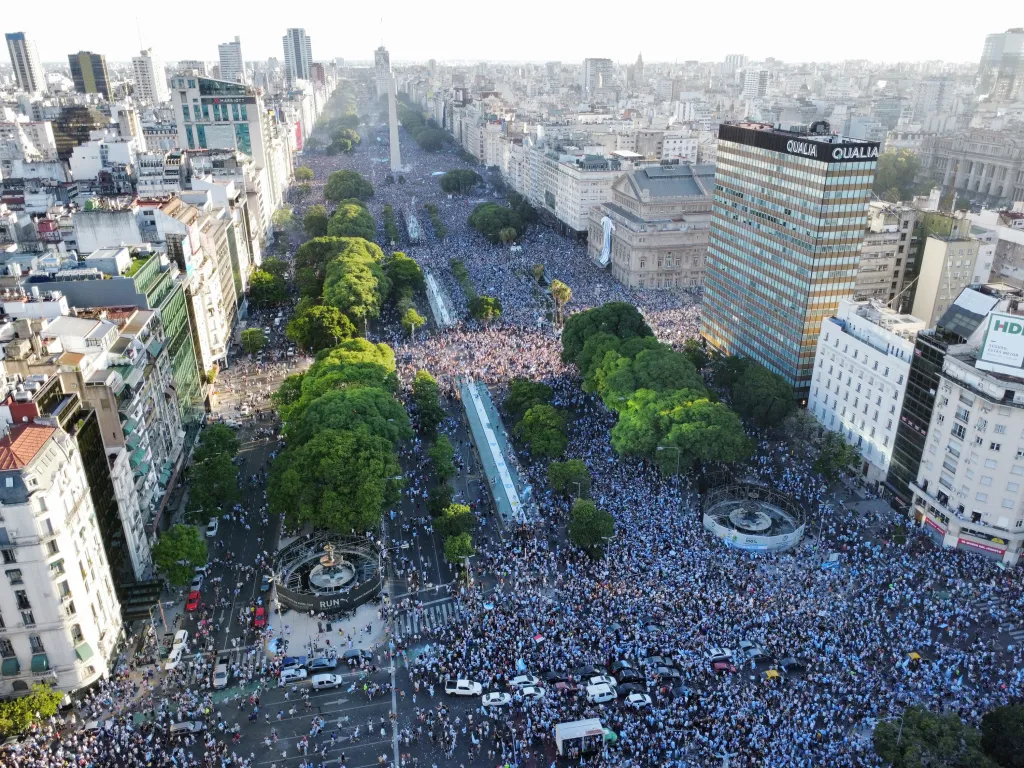 Oslavy argentinského vítězství