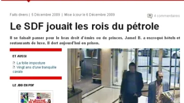 Le Journal du Dimanche o bezdomovci Jamelovi