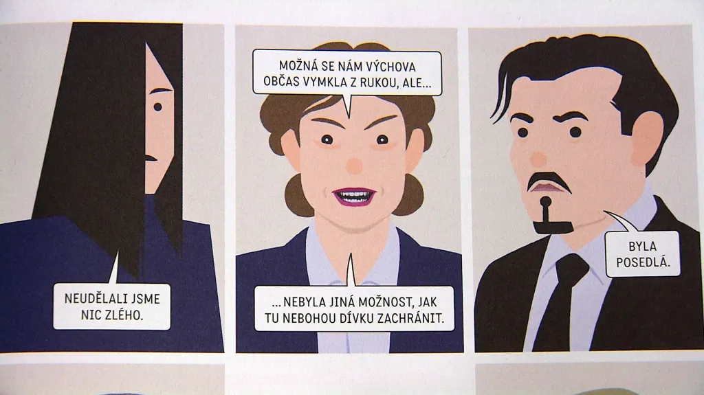 Kuřimská kauza v komiksu: Svatá Barbora propírá kolektivní šmíráctví