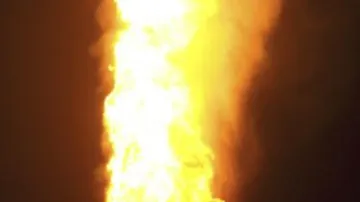 Hořící egyptský plynovod