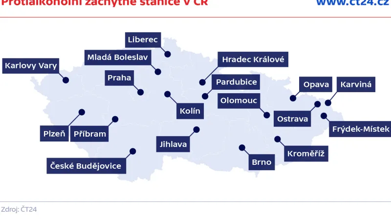 Protialkoholní záchytné stanice v ČR
