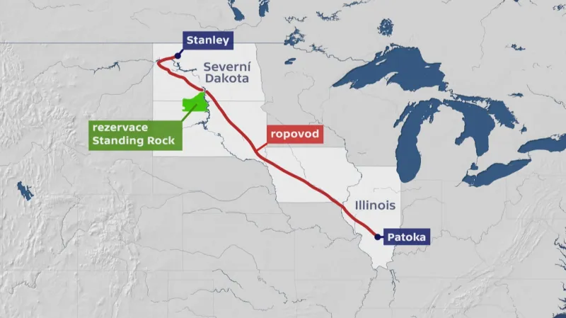Vedení ropovodu Dakota Access