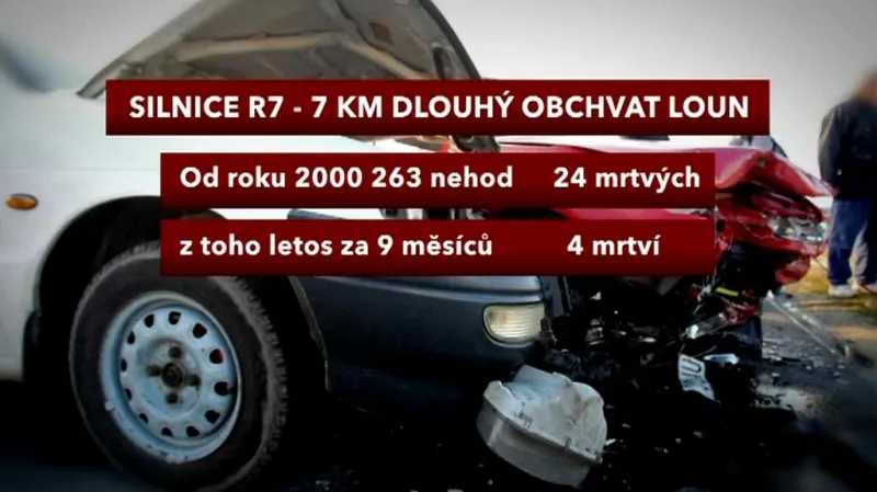 Smrtelné nehody na obchvatu Loun