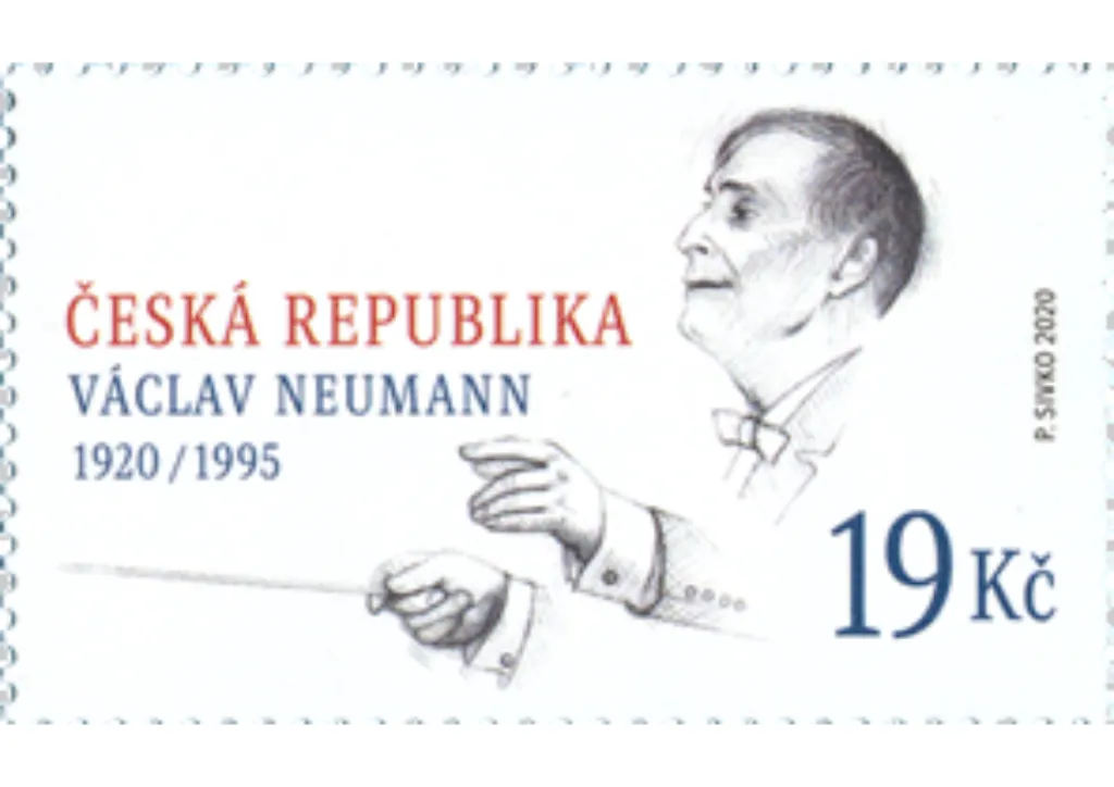 Václav Neumann působil více než dvě dekády jako šéfdirigent České filharmonie. Jeho umělecká práce byla spjata především se jmény Antonína Dvořáka, Leoše Janáčka, Bohuslava Martinů a Gustava Mahlera. Známka s jeho portrétem byla vydána v roce 2020. Autorem výtvarného návrhu emise je Pavel Sivko