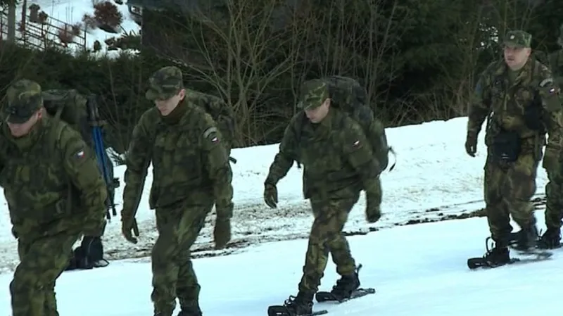 Záložáci na cvičení v Jeseníkách