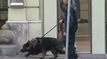 Nejprve podezřelý nález policisté zkontrolovali spolu se speciálně vycvičeným psem na odhalování výbušnin