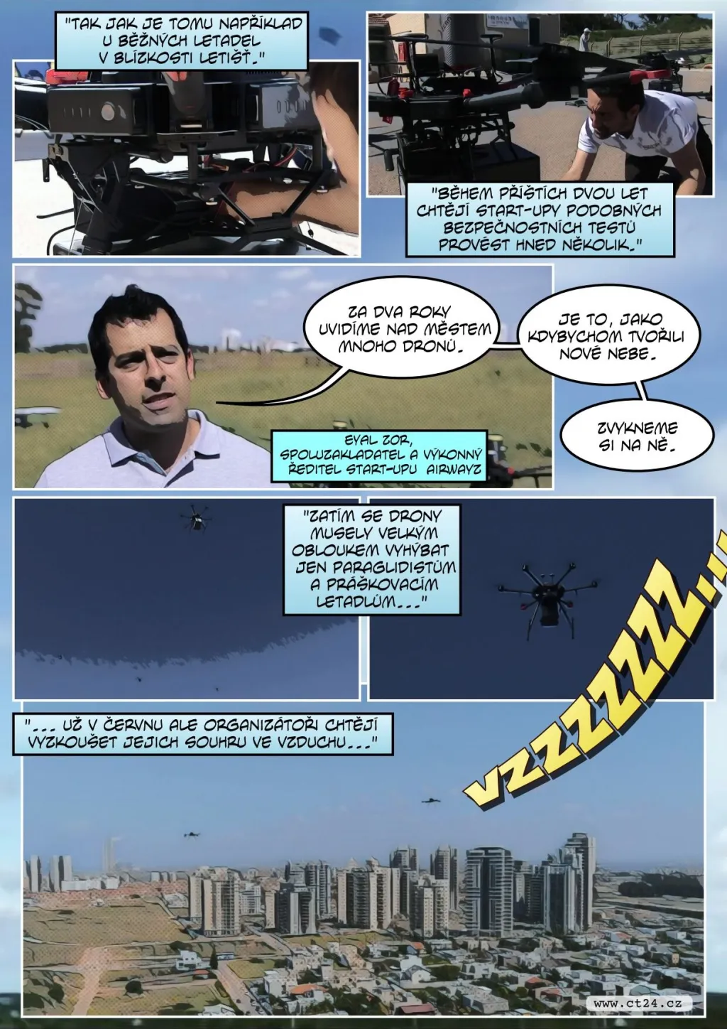 Izraelci testují donáškové drony ve velkých městech. Vozit chtějí třeba i pizzu