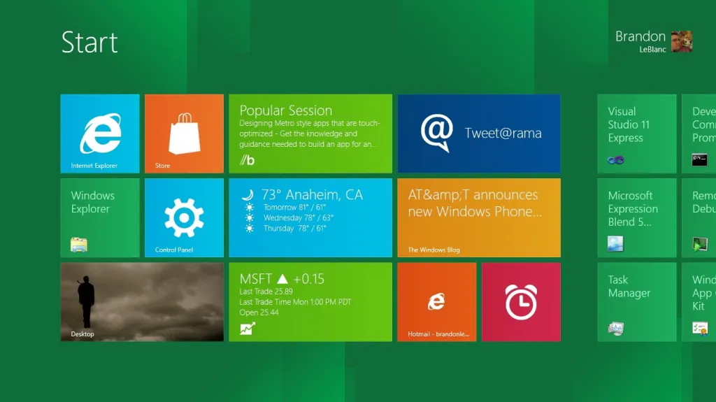 Představení Windows 8