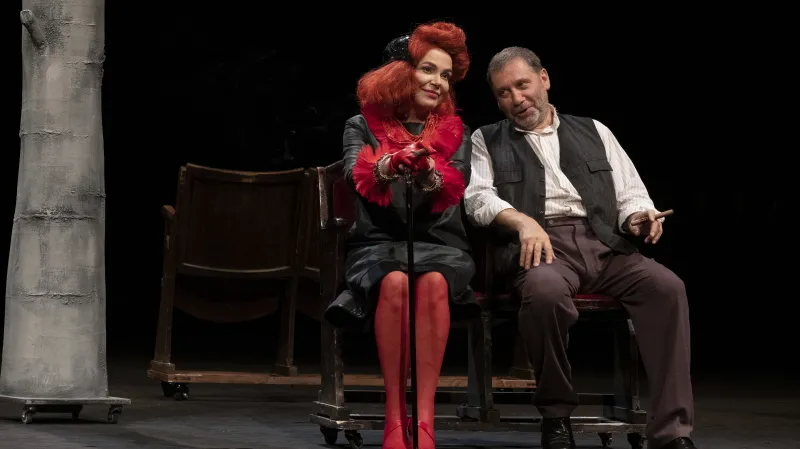 Dagmar Havlová a Tomáš Töpfer ve hře Návštěva staré dámy