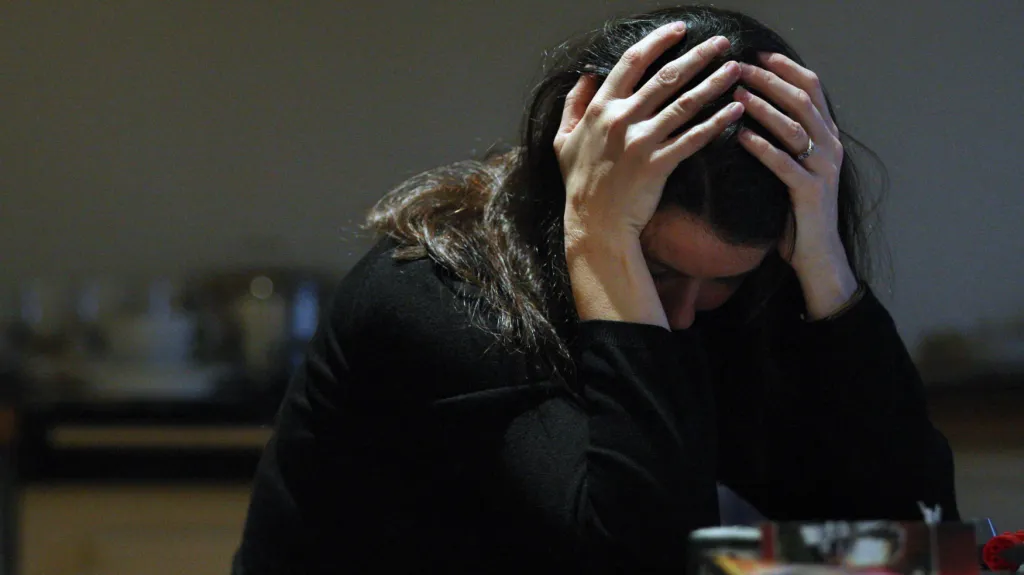 Žena trpící úzkostmi