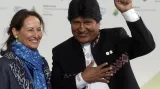 Ministryně životního prostředí Segolene Royalová a Evo Morales