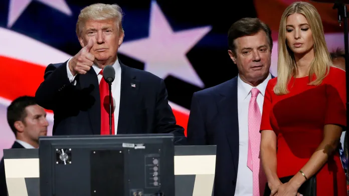 Donald Trump, Paul Manafort a Ivanka Trumpová