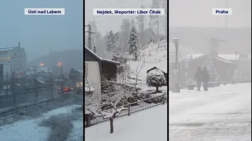 UDÁLOSTI: Sníh, který pokryl i nížiny, podle meteorologů nevydrží