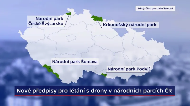 Létání dronů v národních parcích už není možné