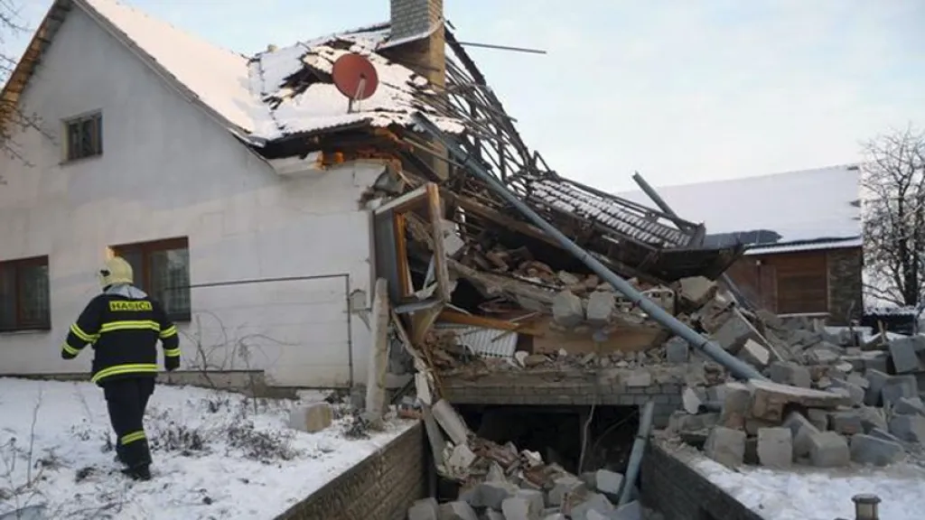 Zřícený dům v Pavlově