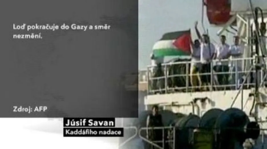 Izraelci obklíčili loď s humanitárním nákladem