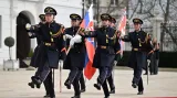 Nástup čestné stráže prezidenta Slovenské republiky
