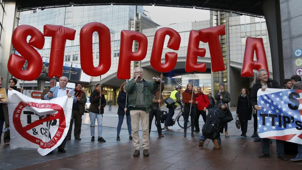 Protest proti smlouvě CETA