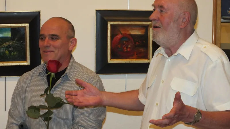 Z vernisáže v Galerii Otakara Kubína v Boskovicích