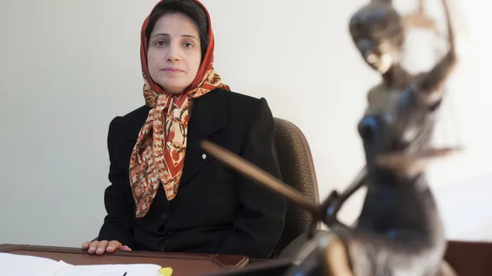 Íránská právnička a bojovnice za lidská práva Nasrín Sotudíová