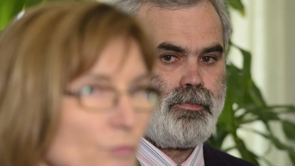 Předsedkyně Strany zelených Jana Drápalová a starosta Horního Jiřetína Vladimír Buřt