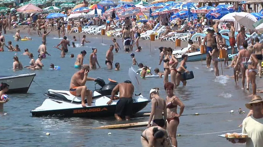 Pláž na severu Itálie