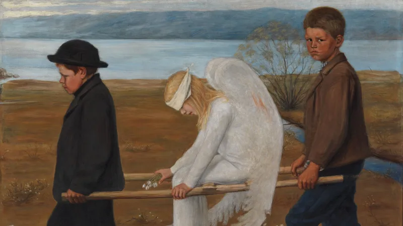 Hugo Simberg, Zraněný anděl, 1903