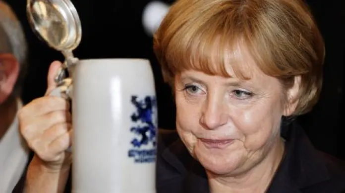 Německá kancléřka Angela Merkelová na Oktoberfestu