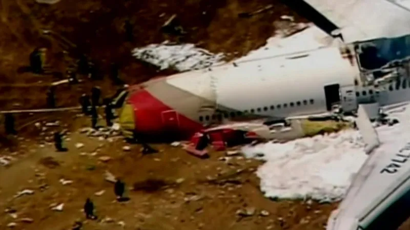 Havarovaný Boeing 777