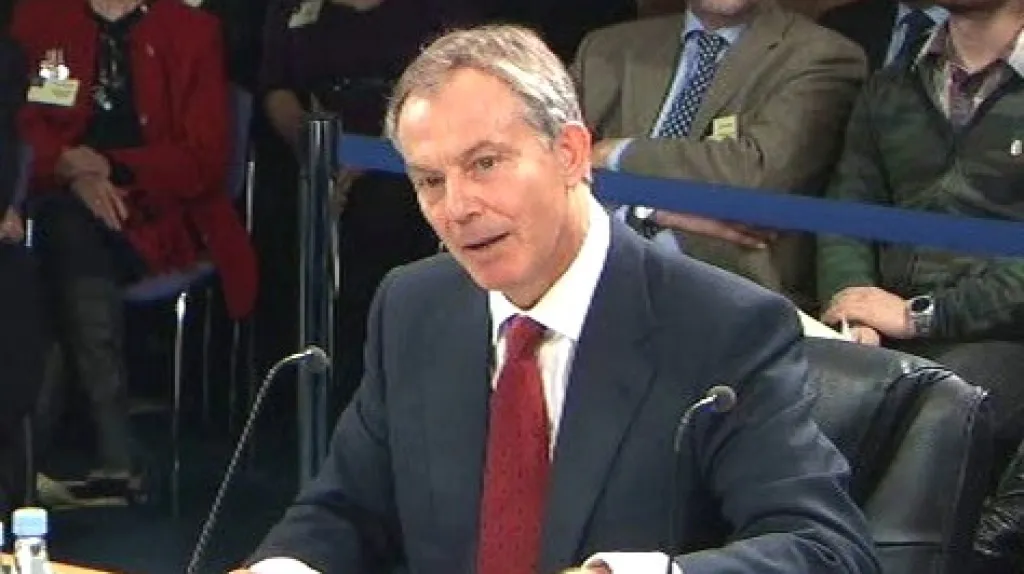 Tony Blair před vyšetřovací komisí
