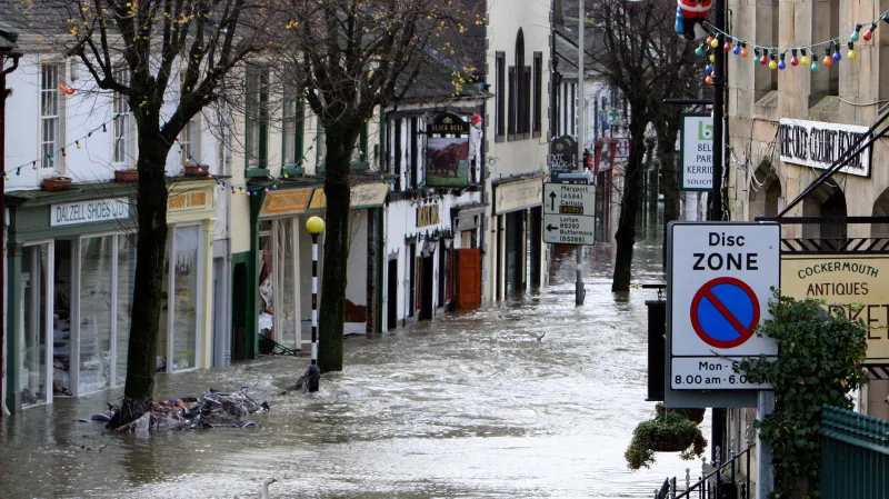 Záplavy v severoanglickém Cockermouthu