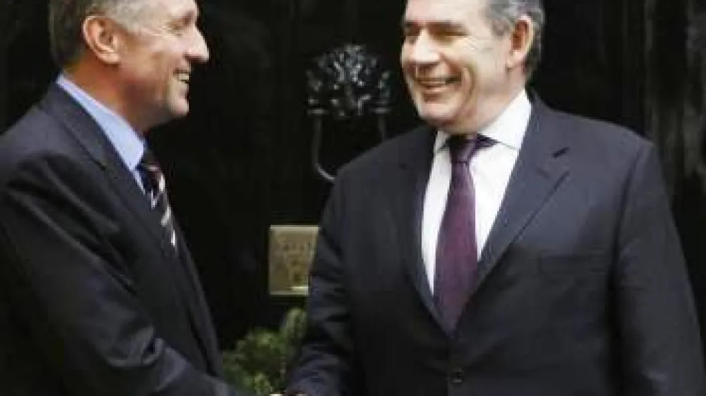 Mirek Topolánek a Gordon Brown