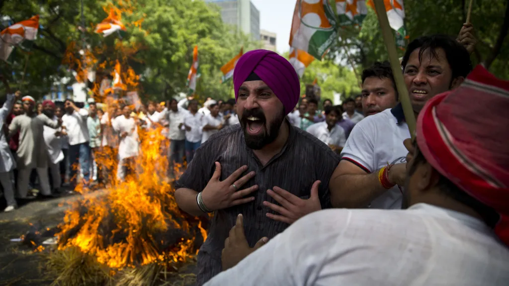Protest indických zemědělců