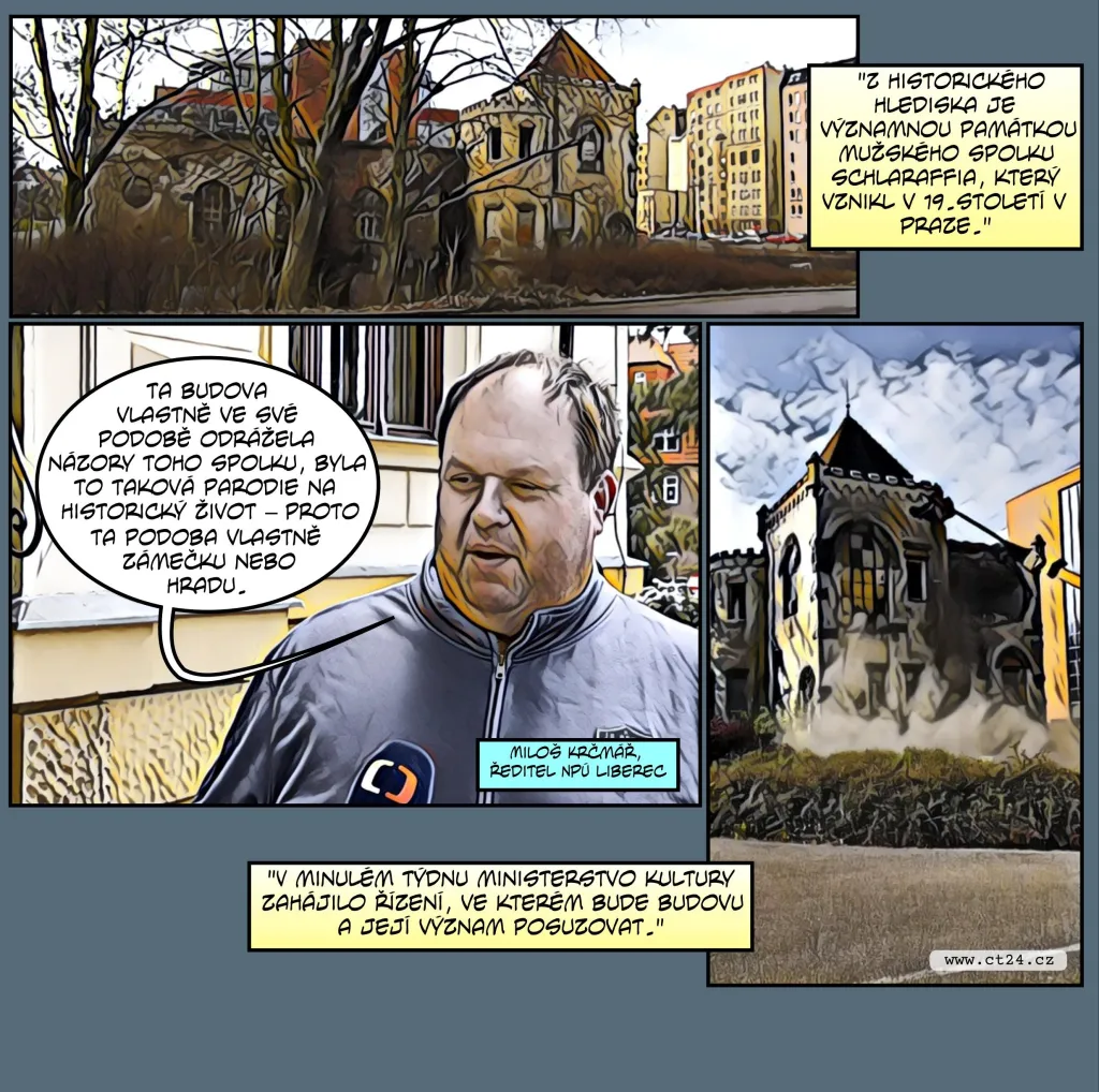 Komiks: Demolice zámečku Schlaraffia