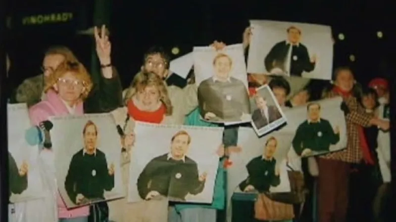 Plákatá s Václavem Havlem