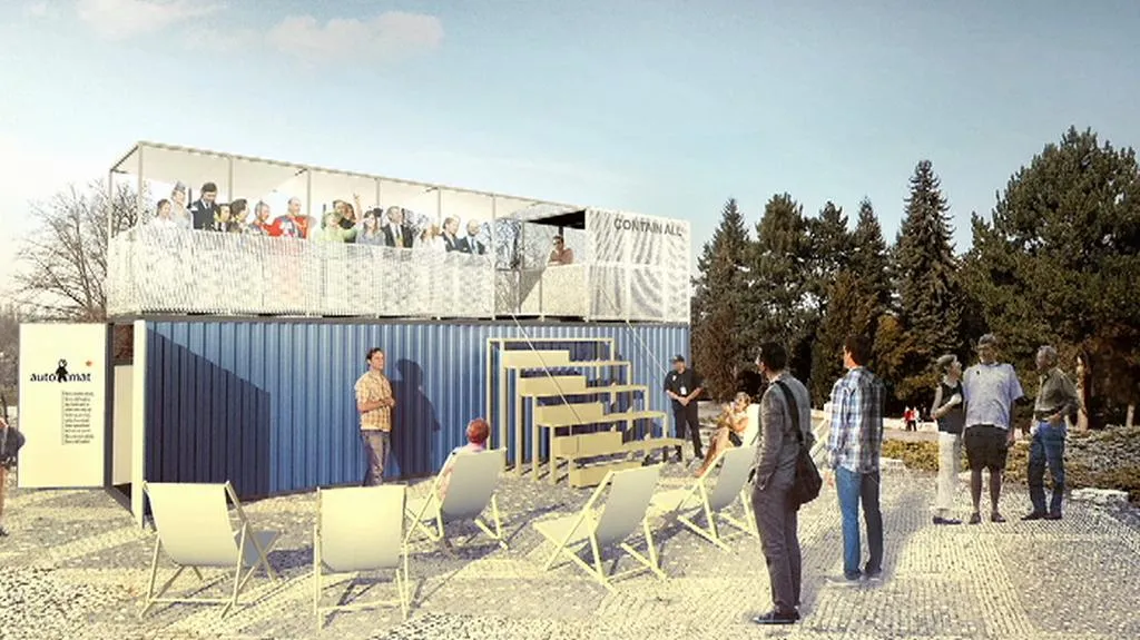 Simulace budoucí kavárny z kontejneru