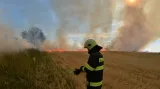 Hořící pole u Malého Boru na Klatovsku