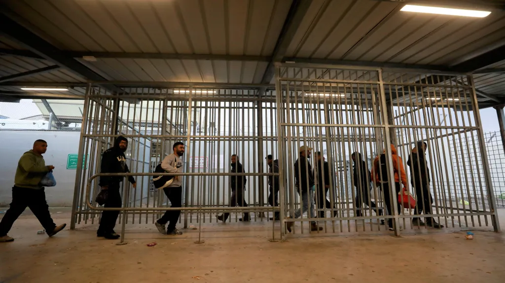 Izraelský checkpoint na okupovaném Západním břehu